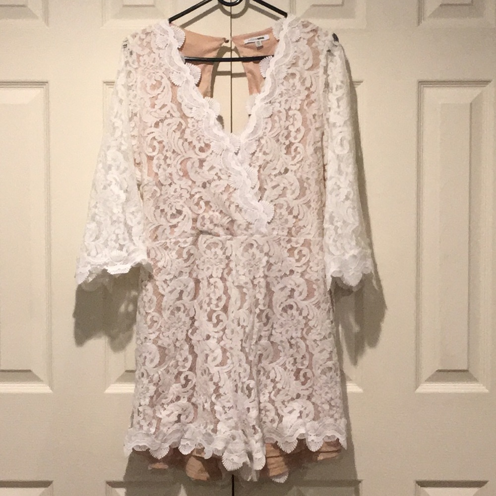 White lace romper